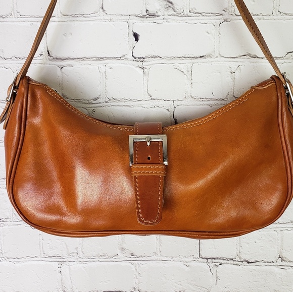 Vintage leather shoulder bag - Picture 3 of 5